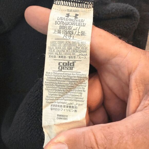 Under Armour Men's Specialist Loose ColdGear Henley Sweatshirt Black Size Large - Picture 7 of 9